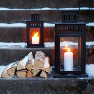 Lampion stojący czarny