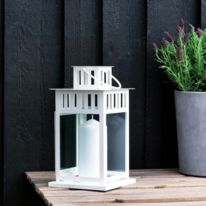 Lampion stojący biały